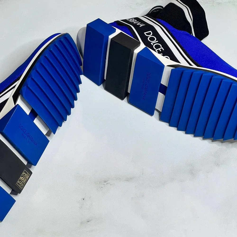 Dolce & Gabbana Hightop Sorrento Sneakers with DG Logo in Blue - Picture 8 of 10